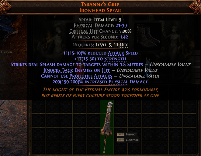 Tyranny'S Grip Ironhead Spear#870507