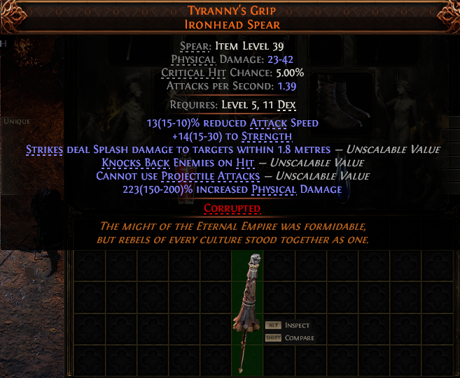 Tyranny'S Grip Ironhead Spear#400384