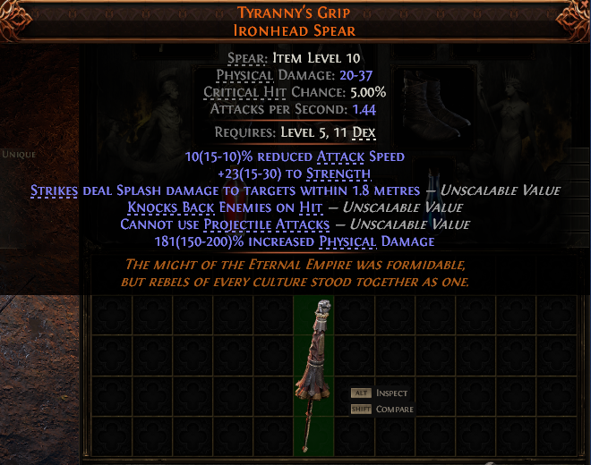 Tyranny'S Grip Ironhead Spear#157192