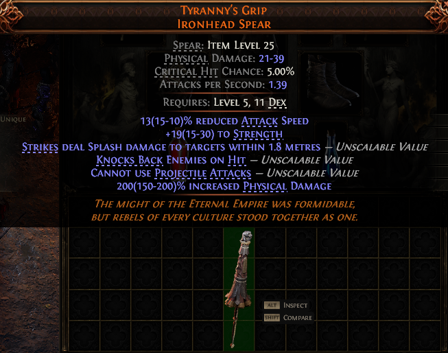 Tyranny'S Grip Ironhead Spear#438168