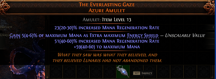 The Everlasting Gaze Azure Amulet#211513