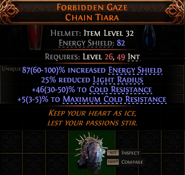 Forbidden Gaze Chain Tiara#58625