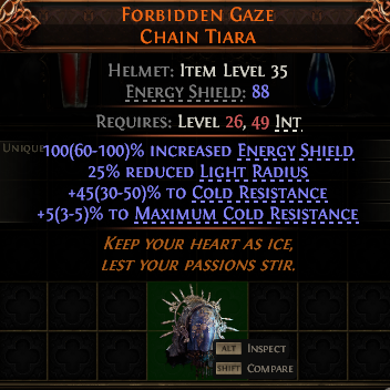 Forbidden Gaze Chain Tiara#363559