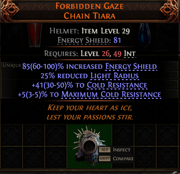 Forbidden Gaze Chain Tiara#405363