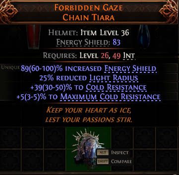 Forbidden Gaze Chain Tiara#795293