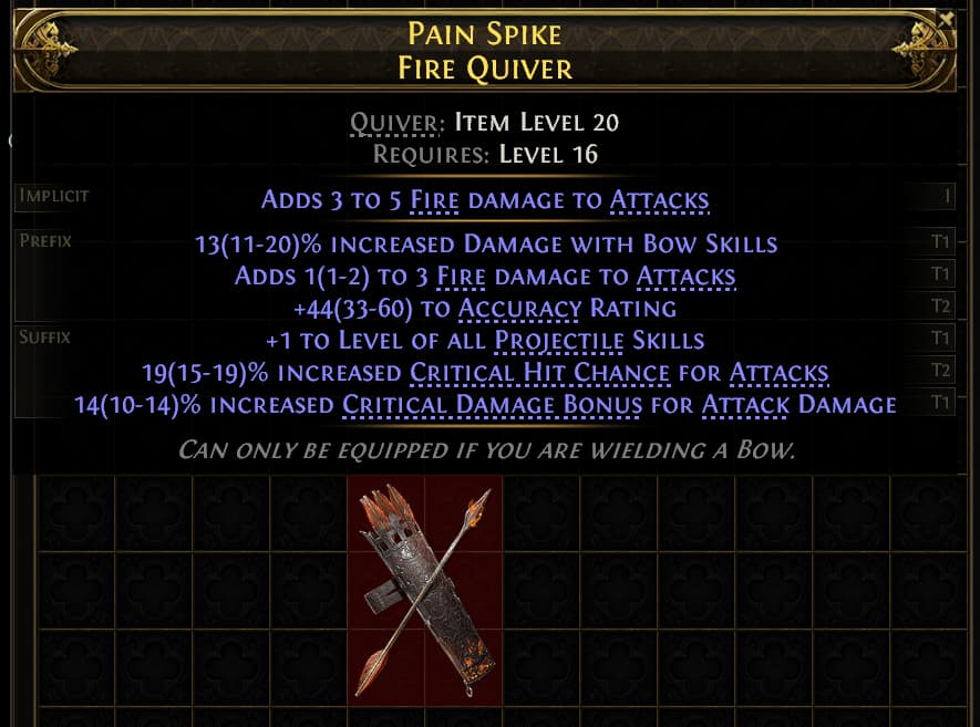 Pain Spike Fire Quiver#257605