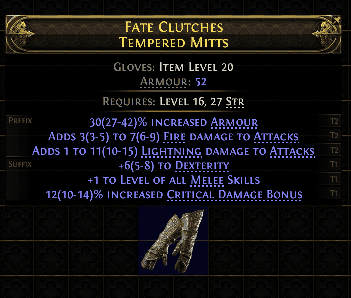 Fate Clutches Tempered Mitts#65313