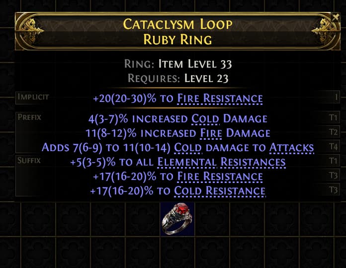 Cataclysm Loop Ruby Ring#305198
