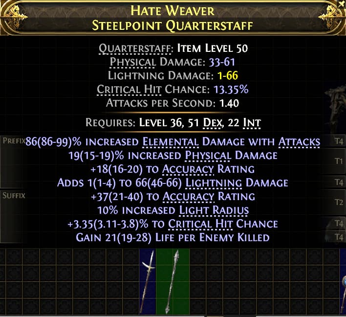 Hate Weaver Steelpoint Quarterstaff#984309