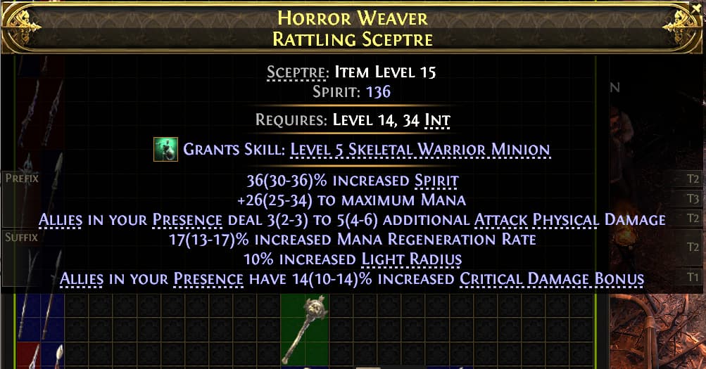 Horror Weaver Rattling Sceptre#43826