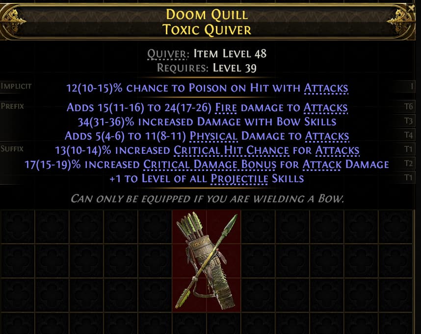 Doom Quill Toxic Quiver#245212
