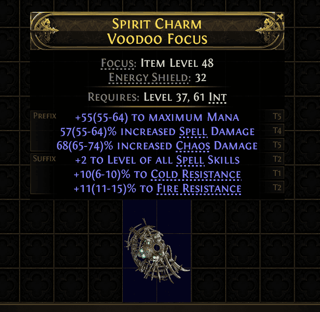 Spirit Charm Voodoo Focus#312188