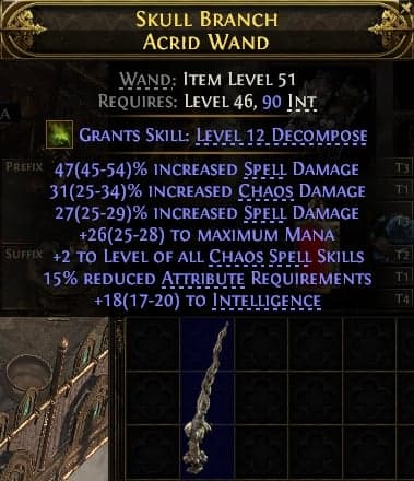 Skull Branch Acrid Wand#521155