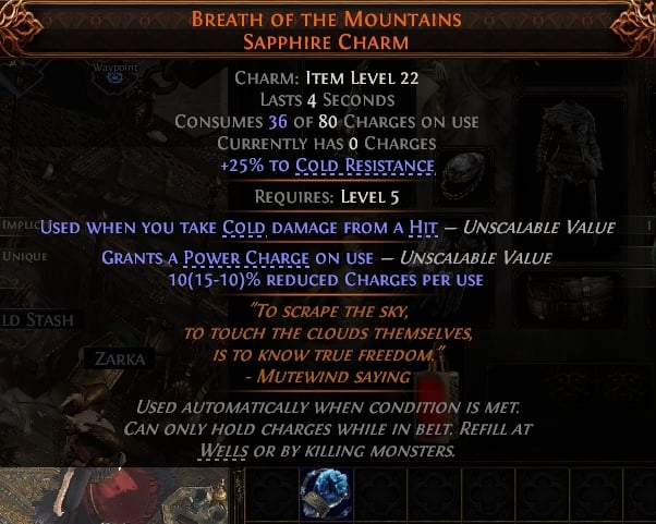 Breath Of The Mountains Sapphire Charm#399784