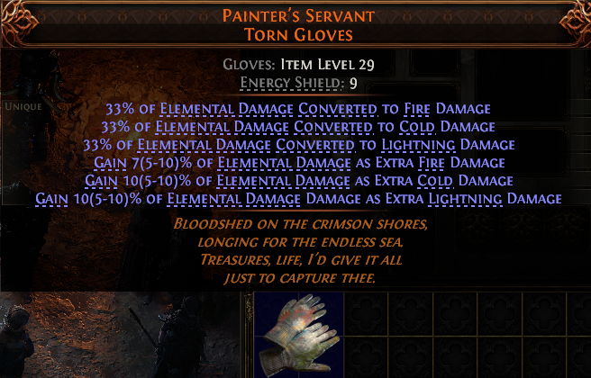 Painter'S Servant Torn Gloves#336325