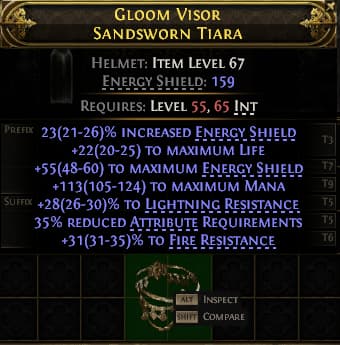 Gloom Visor Sandsworn Tiara#916347