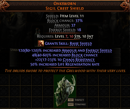 Oaksworn Sigil Crest Shield#365547