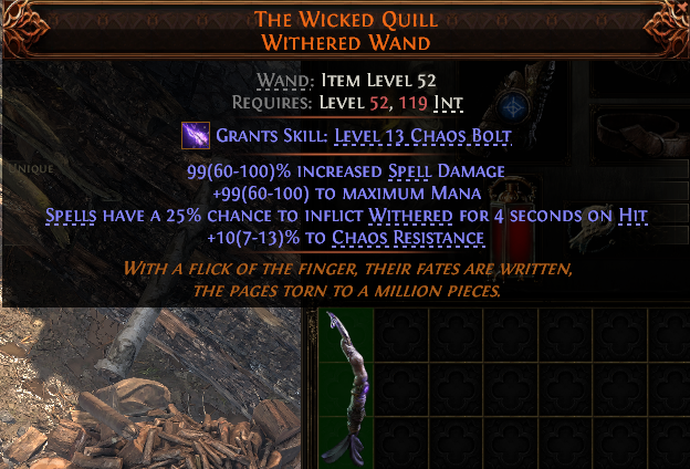 The Wicked Quill Withered Wand#894751