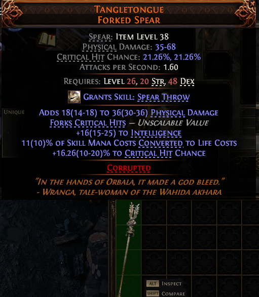 Tangletongue Forked Spear#798718