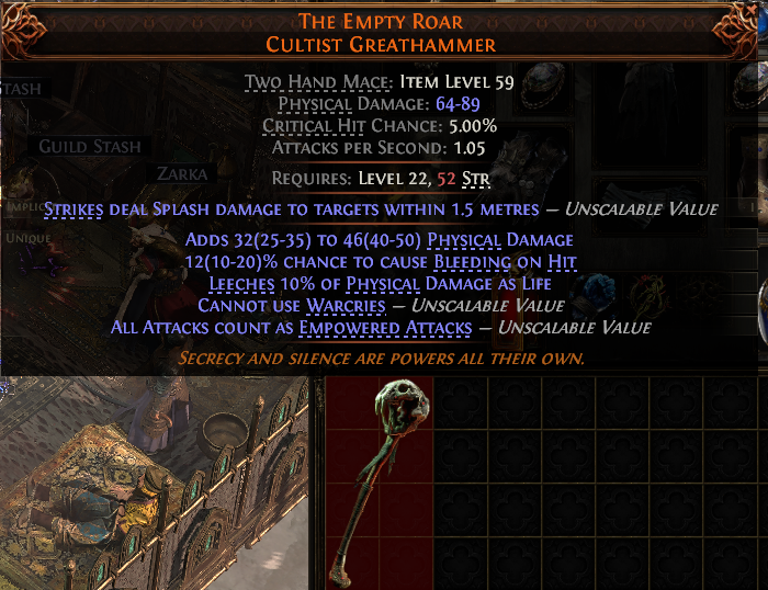 The Empty Roar Cultist Greathammer#155663