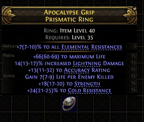 Apocalypse Grip Prismatic Ring#675218
