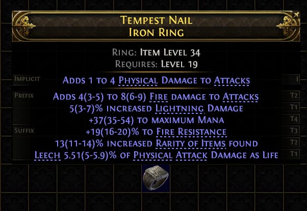 Tempest Nail Iron Ring#797959