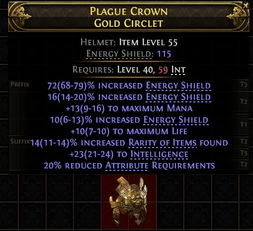 Plague Crown Gold Circlet#47798