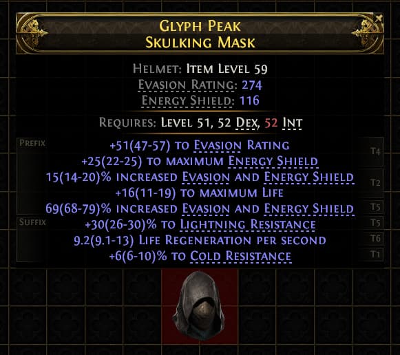 Glyph Peak Skulking Mask#71637