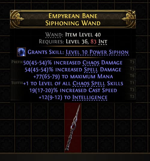 Empyrean Bane Siphoning Wand#396687