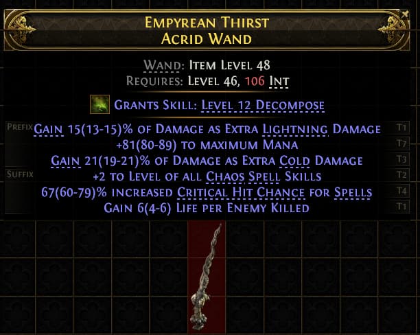 Empyrean Thirst Acrid Wand#994982