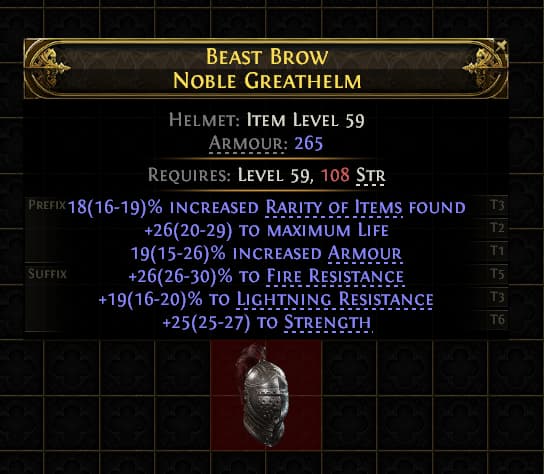 Beast Brow Noble Greathelm#451104