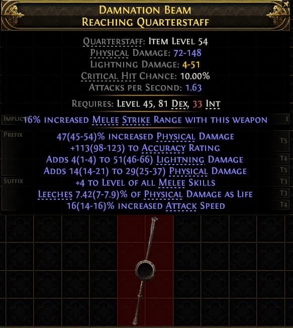 Damnation Beam Reaching Quarterstaff#150668