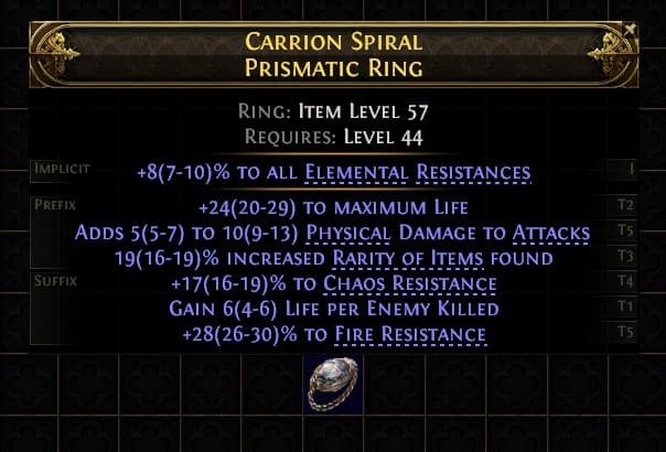 Carrion Spiral Prismatic Ring#591719