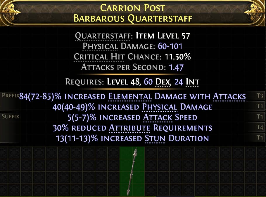 Carrion Post Barbarous Quarterstaff#422971