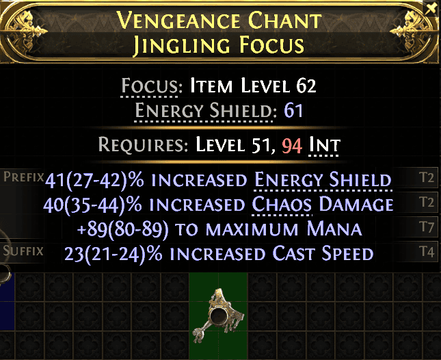 Vengeance Chant Jingling Focus#713280