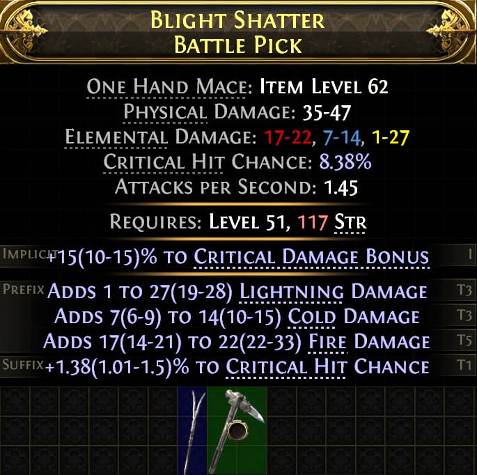 Blight Shatter Battle Pick#421902