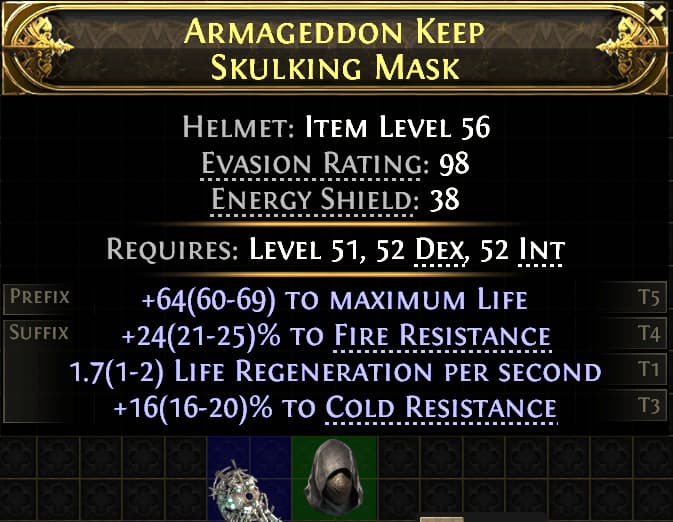 Armageddon Keep Skulking Mask#118098