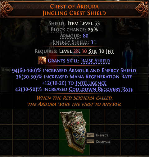 Crest Of Ardura Jingling Crest Shield#335868