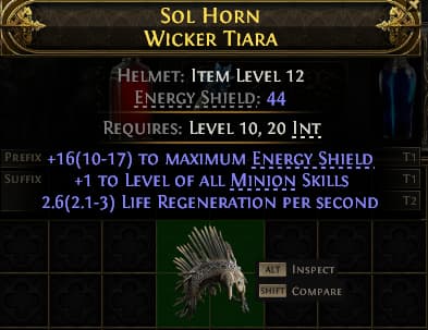 Sol Horn Wicker Tiara#700589