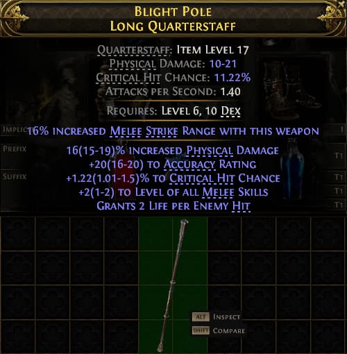Blight Pole Long Quarterstaff#840147