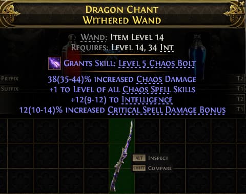 Dragon Chant Withered Wand#614630