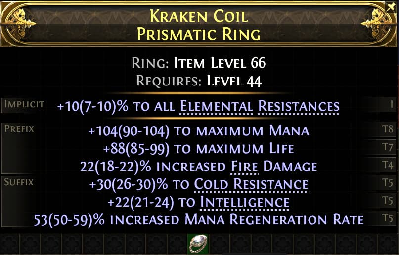 Kraken Coil Prismatic Ring#923333