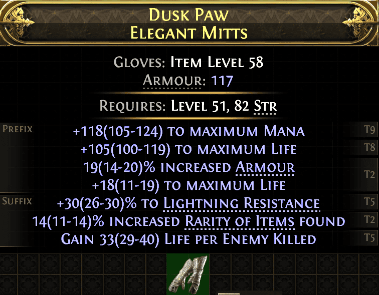 Dusk Paw Elegant Mitts#494137