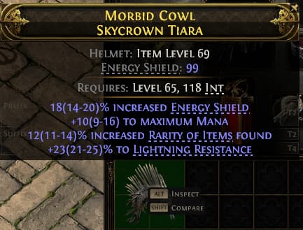 Morbid Cowl Skycrown Tiara#14929
