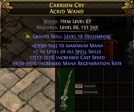 Carrion Cry Acrid Wand#290565
