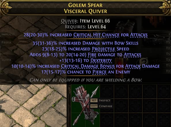 Golem Spear Visceral Quiver#741239