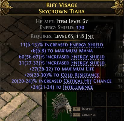 Rift Visage Skycrown Tiara#76890