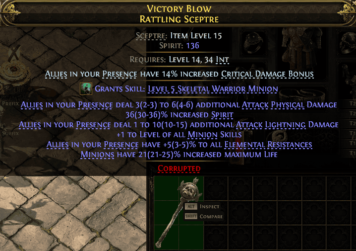 Victory Blow Rattling Sceptre#100892