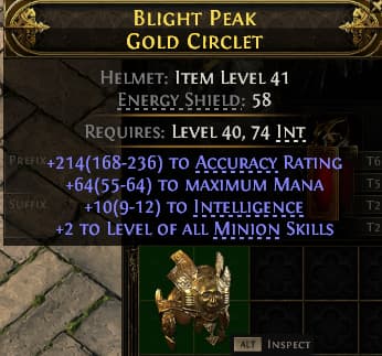 Blight Peak Gold Circlet#909987