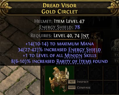 Dread Visor Gold Circlet#31997